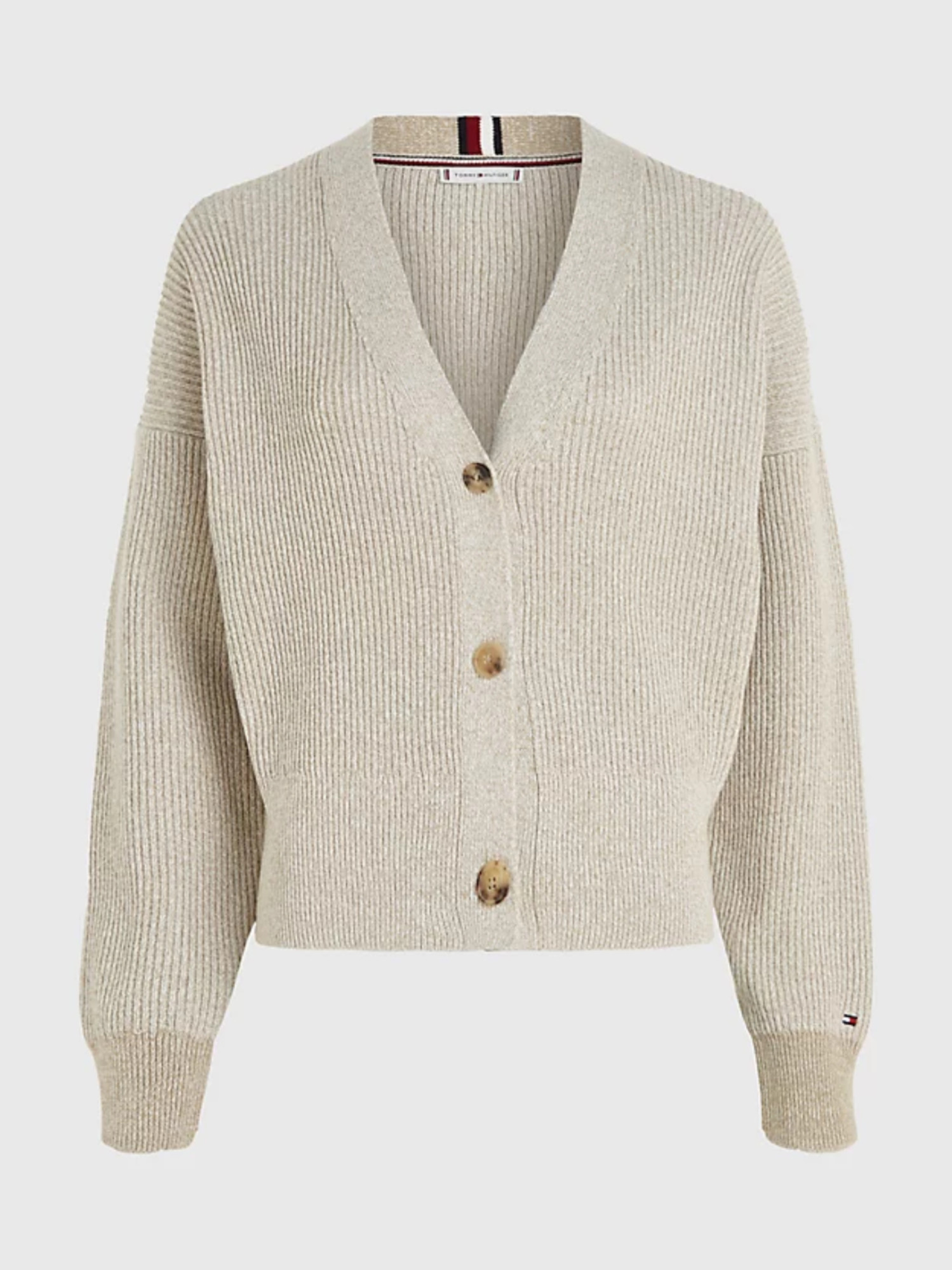detail Tommy Hilfiger dámský béžový svetr