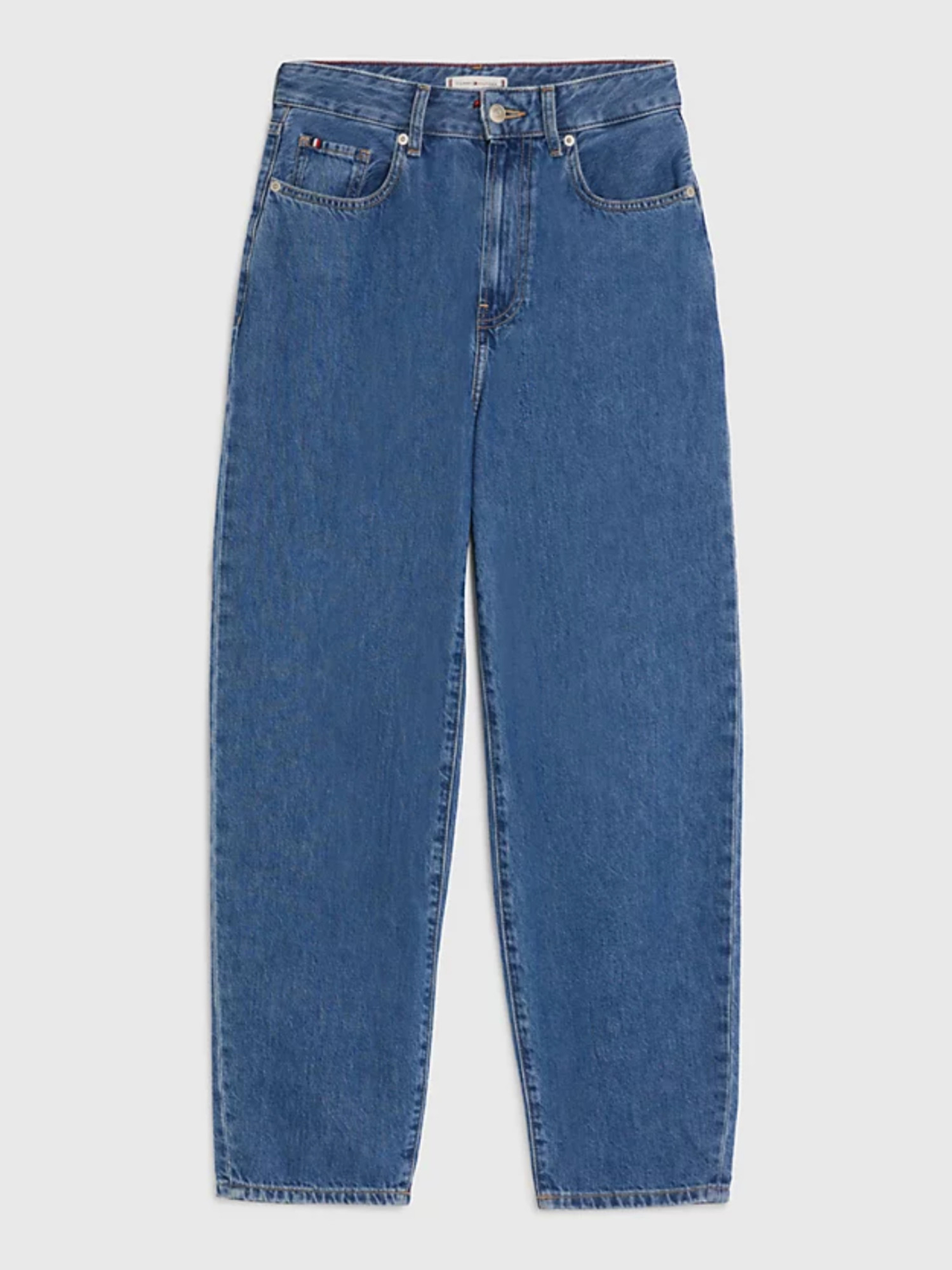 detail Tommy Hilfiger dámské modré džíny Balloon