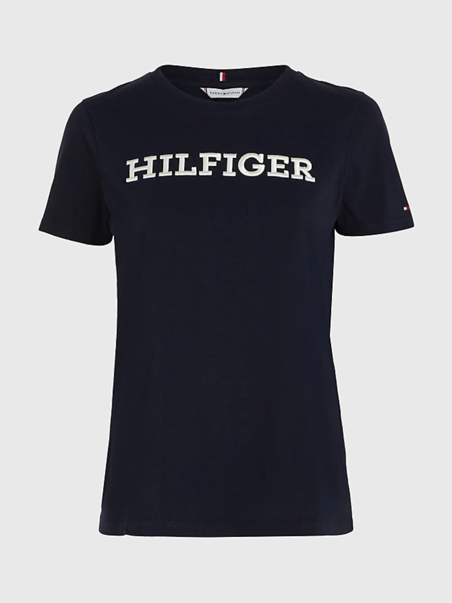 detail Tommy Hilfiger dámské tmavě modré tričko