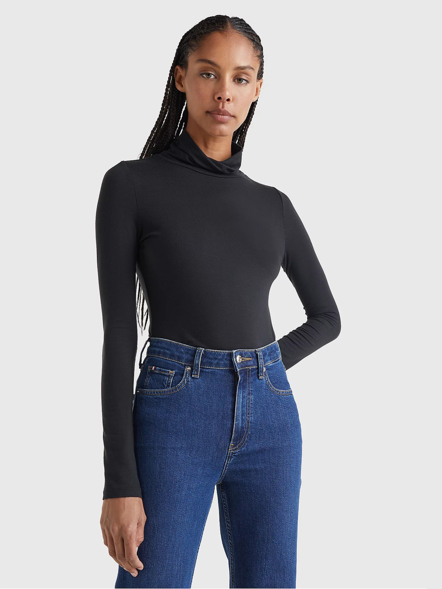 detail Tommy Hilfiger dámský černý rolák