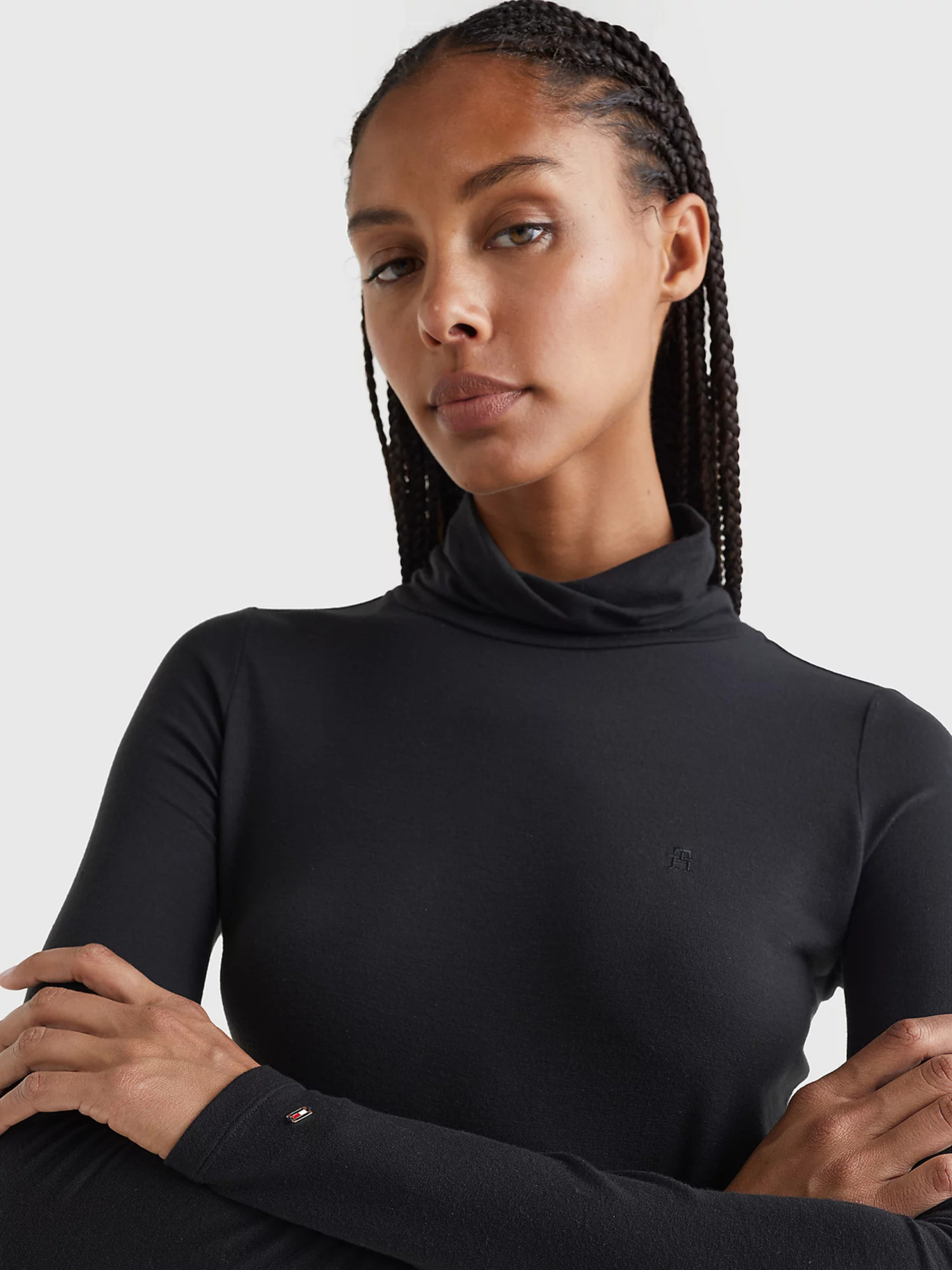 detail Tommy Hilfiger dámský černý rolák