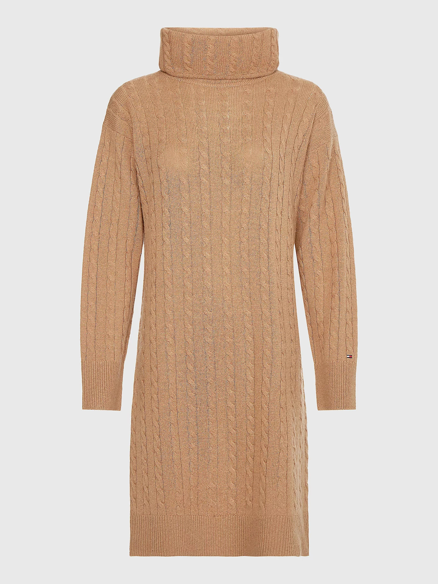 detail Tommy Hilfiger dámské béžové šaty