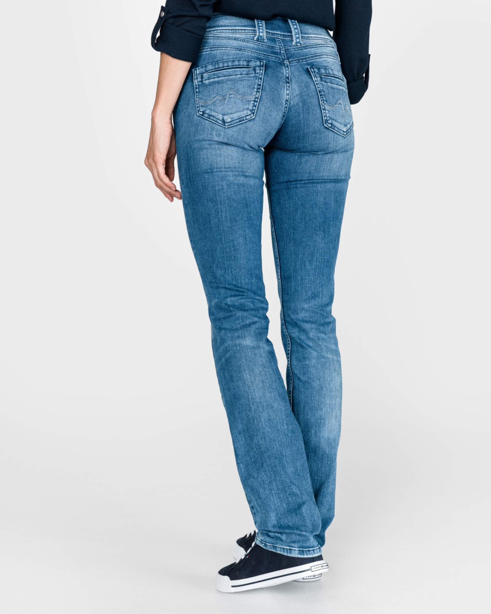 detail Pepe Jeans dámské modré džíny Gen