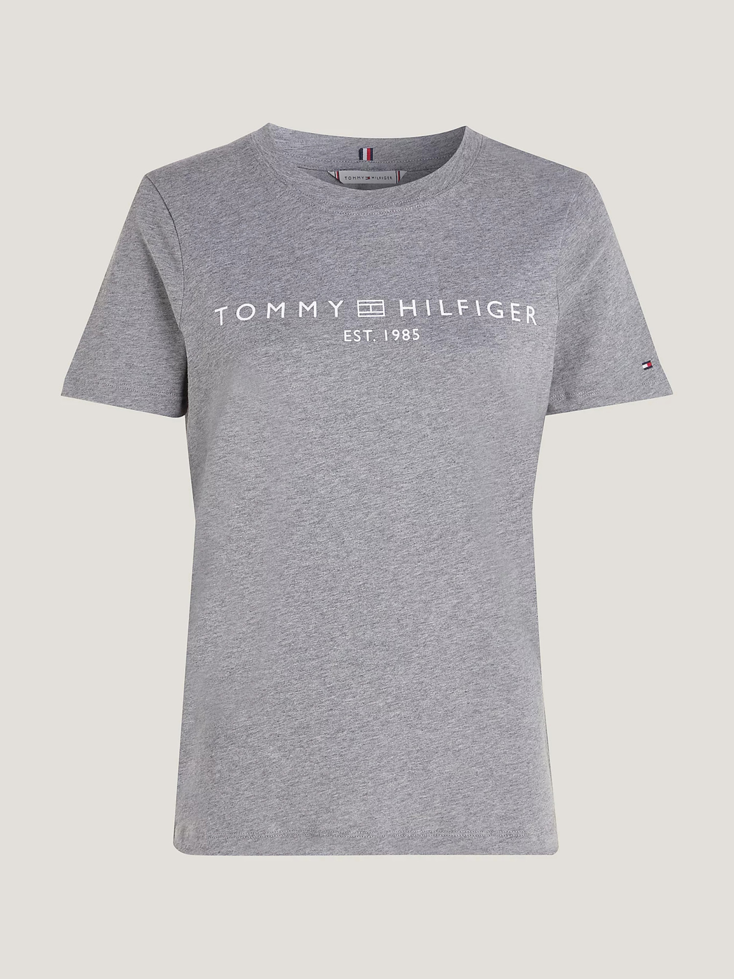 detail Tommy Hilfiger dámské šedé tričko