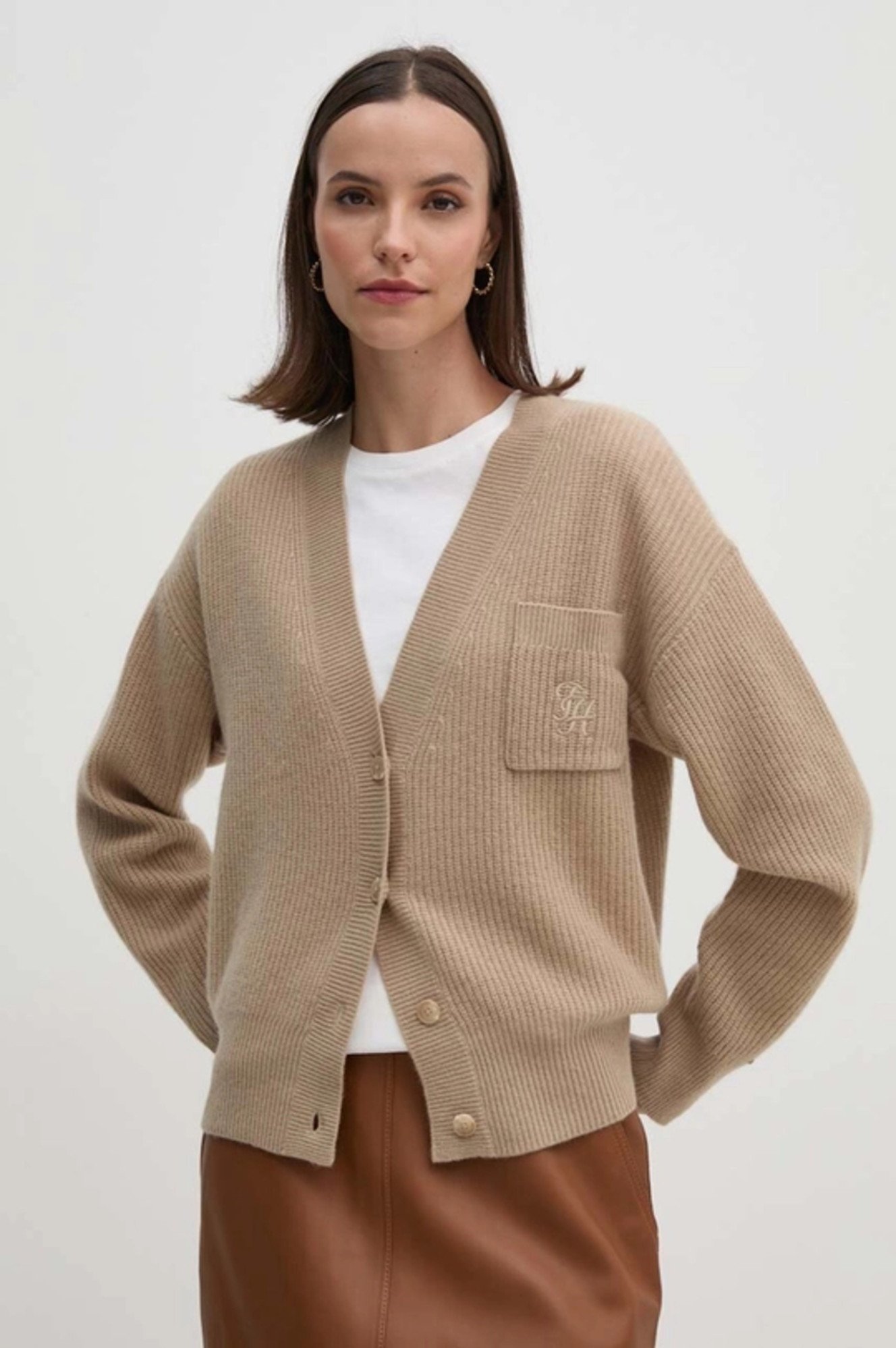 detail Tommy Hilfiger dámský vlněný svetr