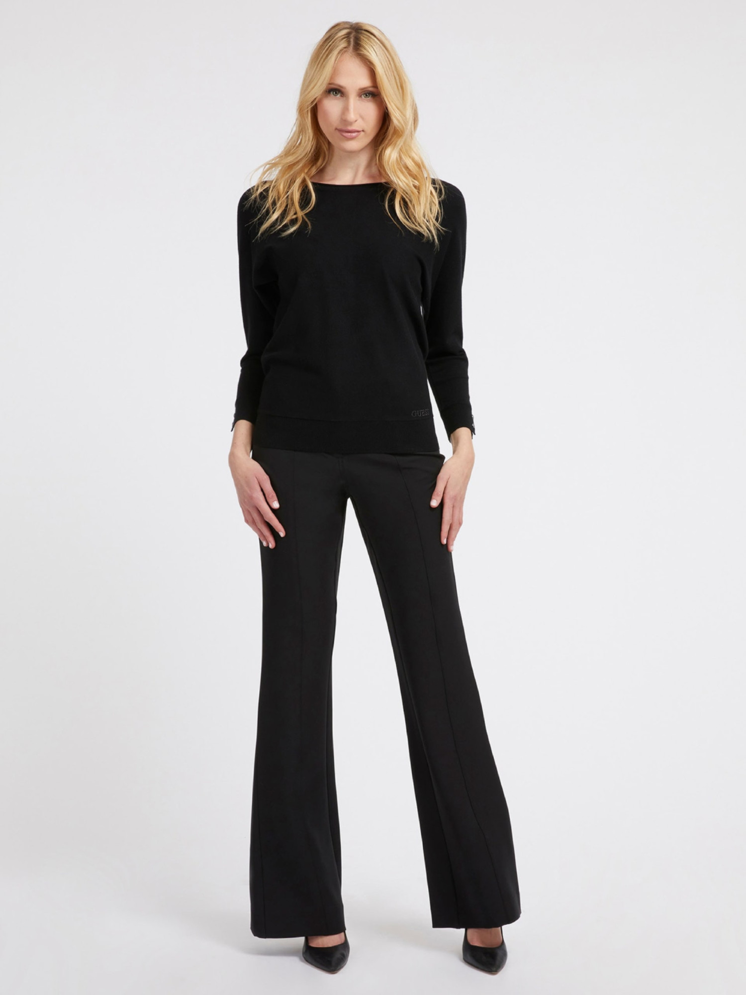 detail Guess dámský černý svetr