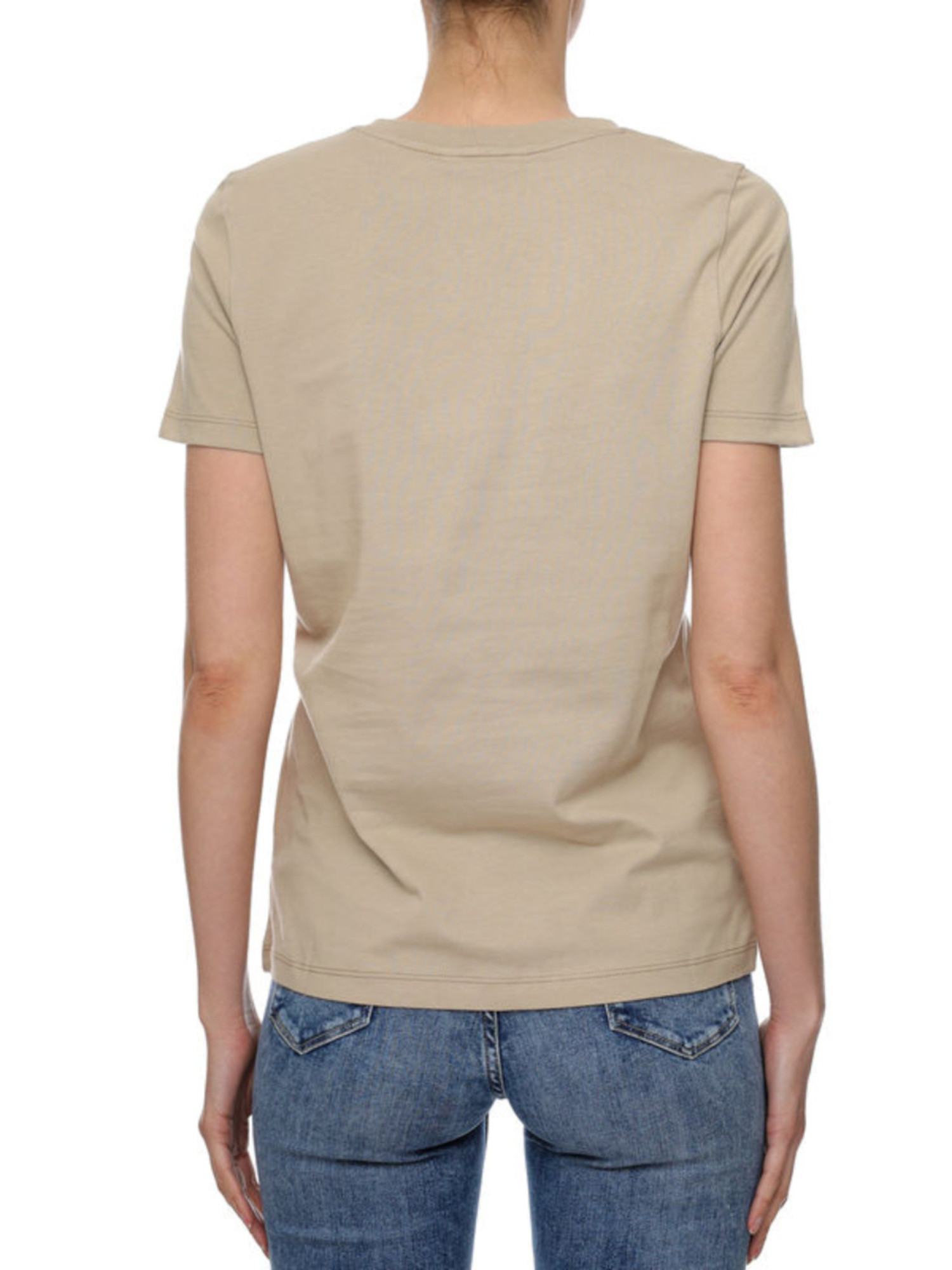 detail Tommy Hilfiger dámské béžové tričko