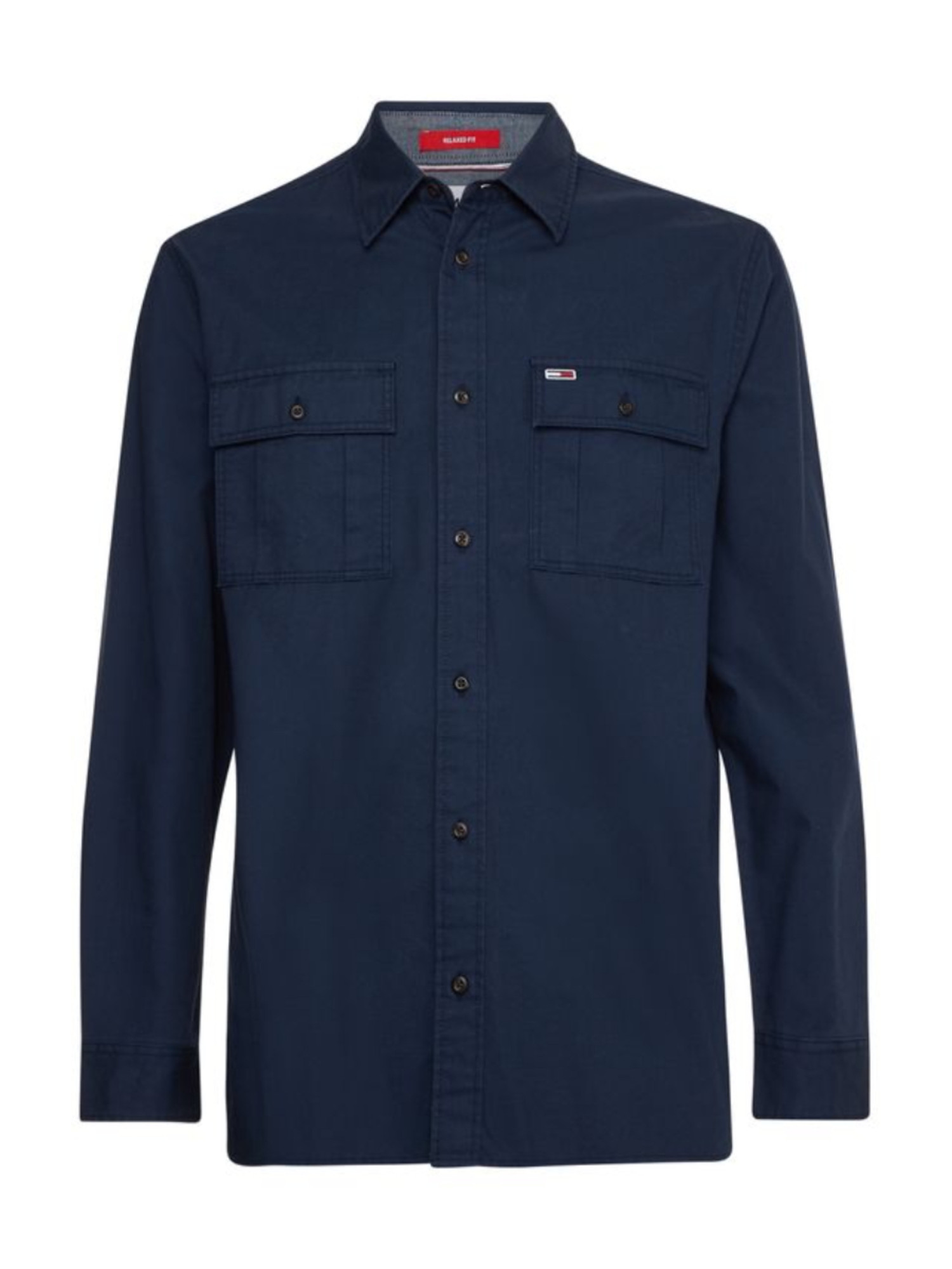 detail Tommy Jeans pánská tmavěmodrá košile