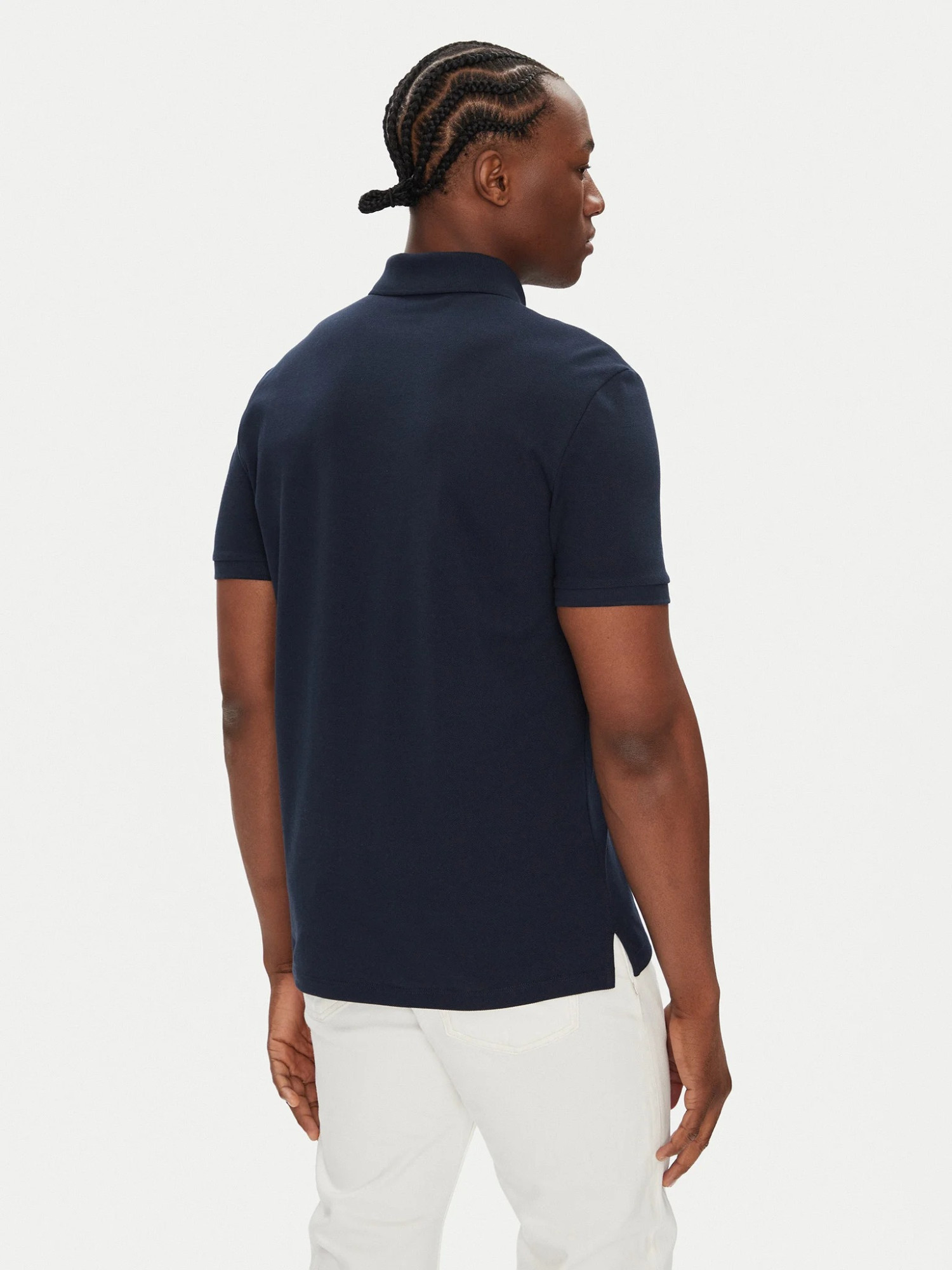 detail   Calvin Klein pánské tmavě modré polo tričko