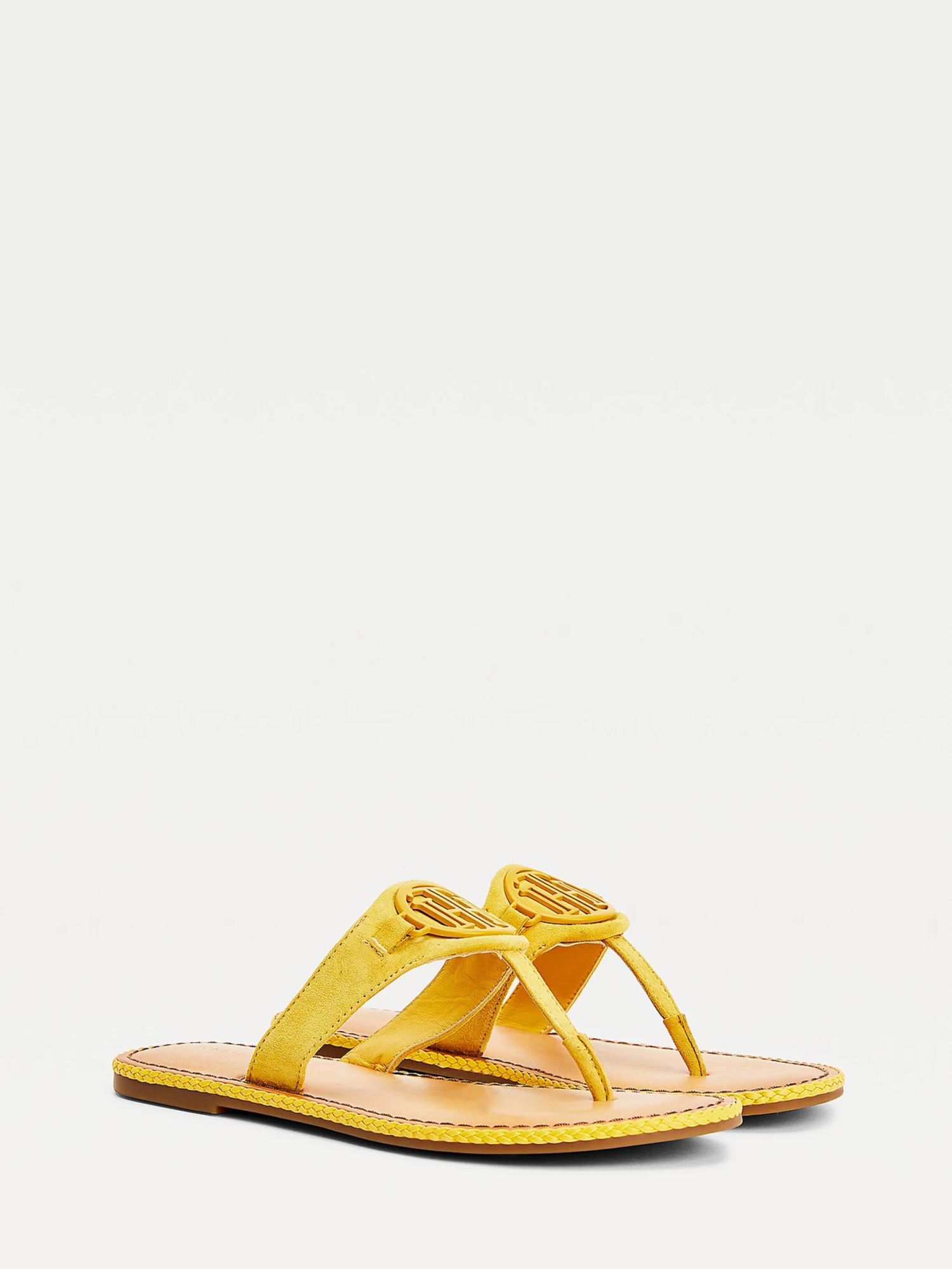 detail Tommy Hilfiger dámské žluté žabky