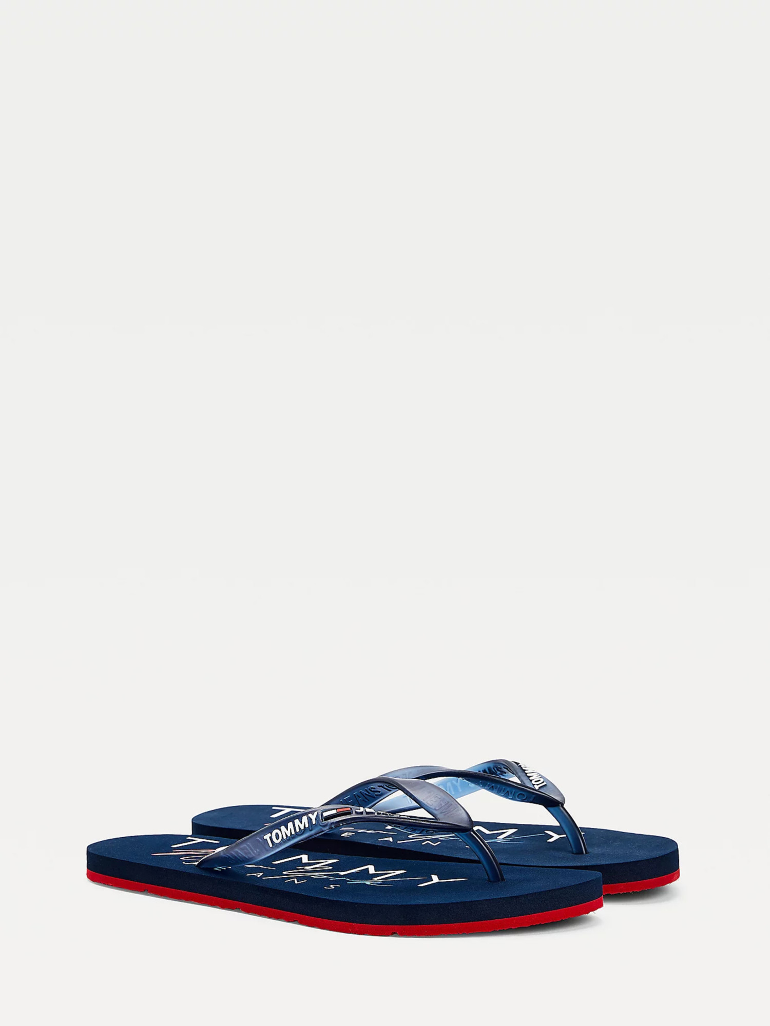 detail Tommy Jeans dámské tmavěmodré žabky