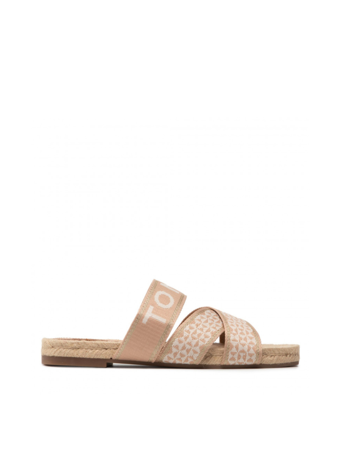 detail Tommy Hilfiger dámské krémové pantofle