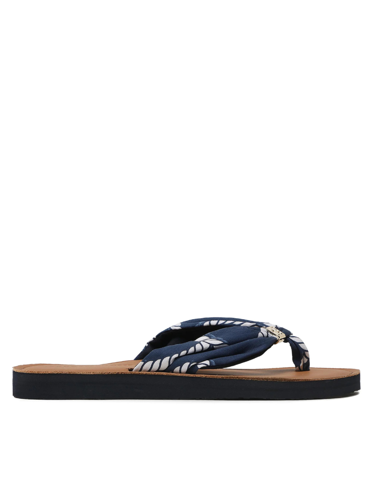 detail Tommy Hilfiger dámské modrobílé žabky