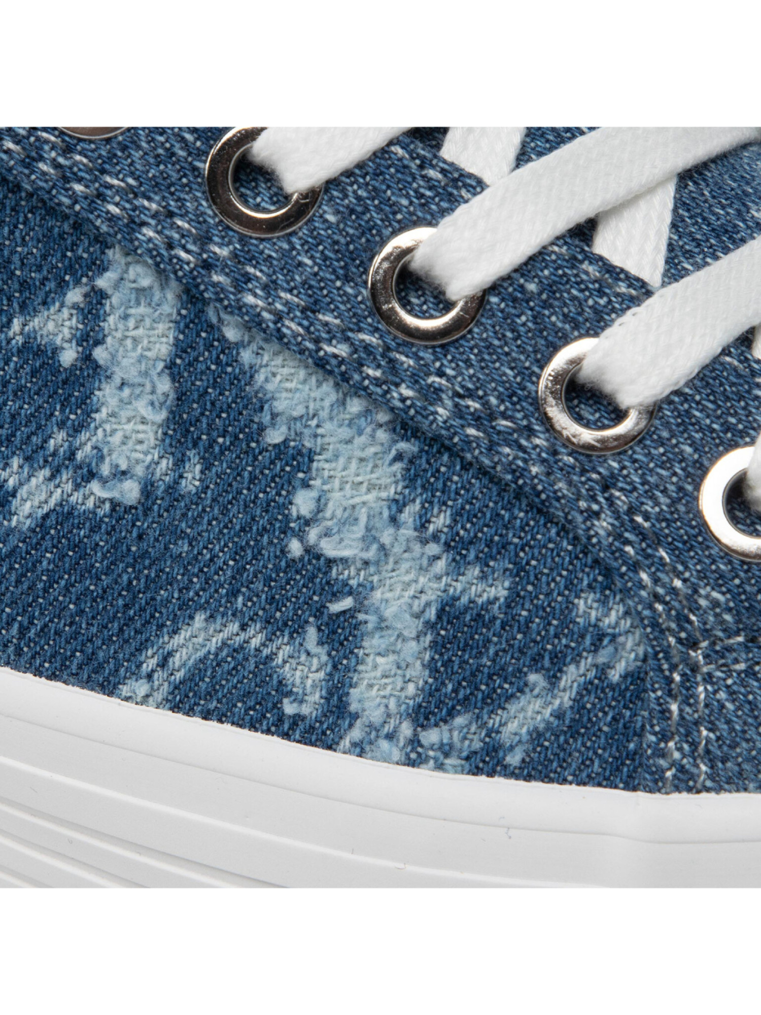 detail Calvin Klein dámské denimové tenisky