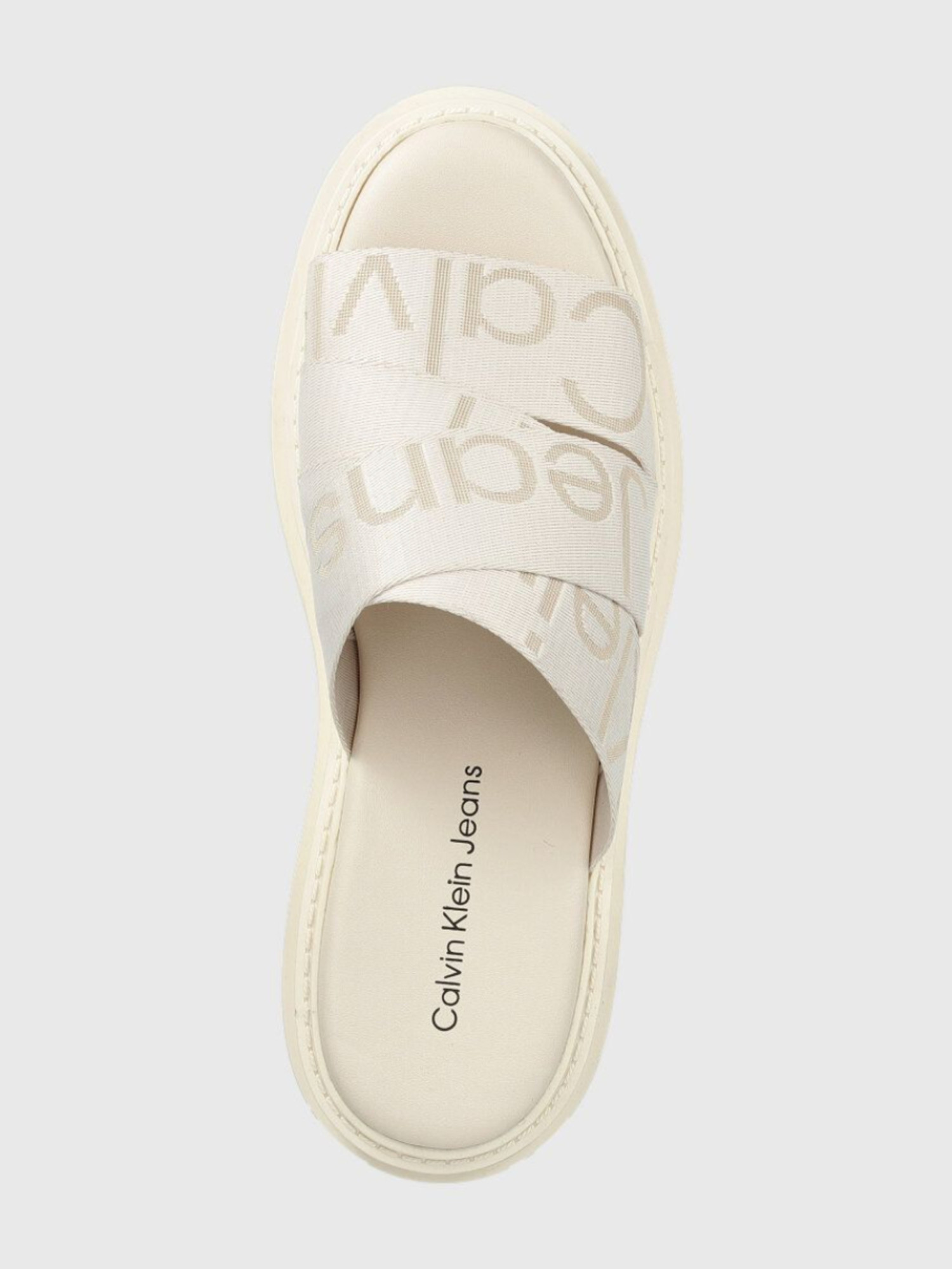 detail Calvin Klein dámské béžové pantofle TOOTHY