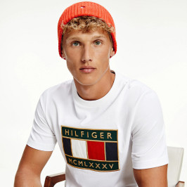 náhled Tommy Hilfiger pánská oranžová zimní čepice Pima