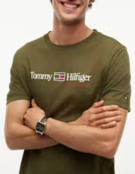 náhled Tommy Hilfiger pánské khaki tričko