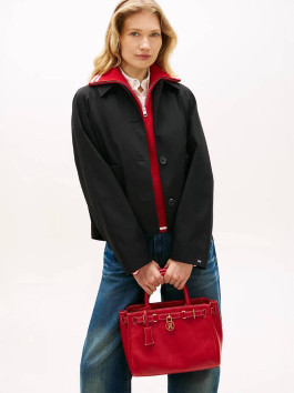 náhled Tommy Hilfiger dámská červená kožená kabelka