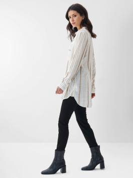 náhled Salsa Jeans dámská krémová pruhovaná košile