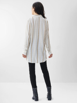 náhled Salsa Jeans dámská krémová pruhovaná košile