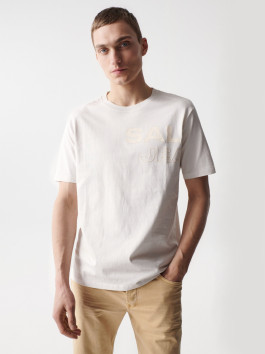 náhled Salsa Jeans pánské krémové tričko