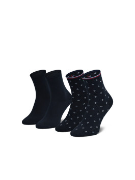 náhled Tommy Hilfiger dámské tmavě modré ponožky 2 pack