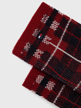 náhled Tommy Hilfiger dámské čeveno modré kostkované ponožky