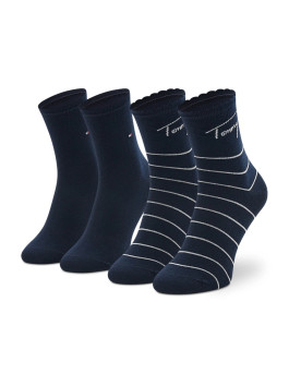 náhled Tommy Hilfiger dámské modré ponožky 2P STRIPE