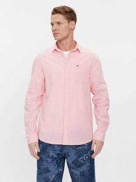 náhled Tommy Jeans pánská růžová košile
