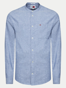 náhled Tommy Jeans pánská světle modrá košile Mao