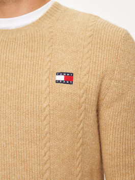 náhled Tommy Jeans pánský béžový svetr
