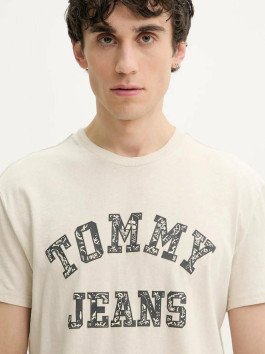 náhled Tommy Jeans pánské béžové tričko