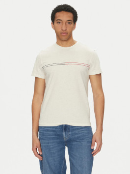 náhled Tommy Jeans pánské krémové tričko