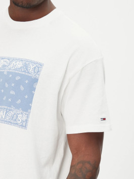 náhled Tommy Jeans pánské bílé tričko s potiskem