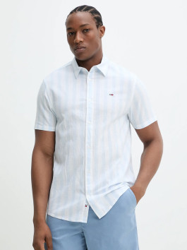 náhled Tommy Jeans pánská bílo modrá košile