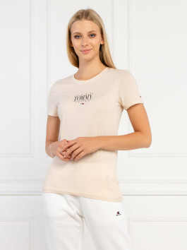 náhled Tommy Jeans dámské béžové triko