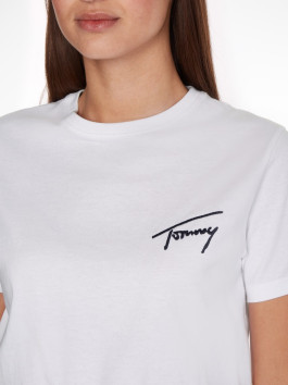 náhled Tommy Jeans dámské bílé triko SIGNATURE