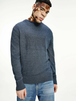 náhled Tommy Jeans pánský modrý svetr TONAL