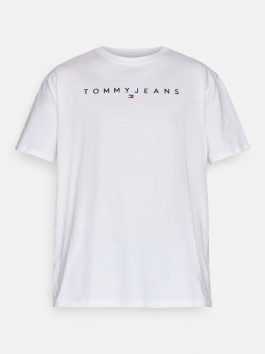 náhled Tommy Jeans pánské bílé tričko LINEAR LOGO