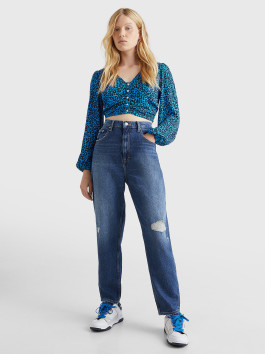 náhled Tommy Jeans dámské tmavě modré džíny MOM JEAN