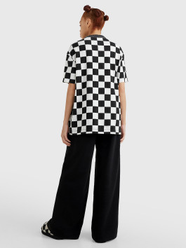 náhled Tommy Jeans dámské černo-bílé triko CHECKER