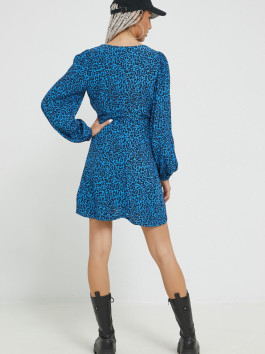 náhled Tommy Jeans dámské modré šaty ANIMAL PRINT RUCHE