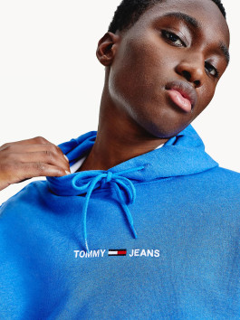 náhled Tommy Jeans pánská světle modrá mikina STRAIGHT LOGO