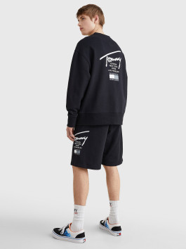 náhled Tommy Jeans pánská černá mikina MODERN ESSENTIAL SIG CREW