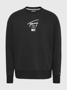 náhled Tommy Jeans pánská černá mikina MODERN ESSENTIAL SIG CREW