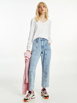 náhled Tommy Jeans dámské bílé triko LONGSLEEVE