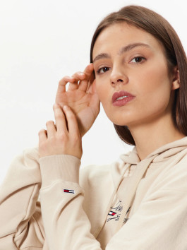 náhled Tommy Jeans dámská béžová mikina