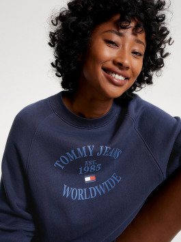 náhled Tommy Jeans dámská tmavě modrá mikina WORLDWIDE
