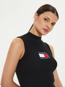 náhled Tommy Jeans dámské černé úpletové šaty