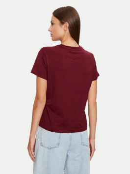 náhled Tommy Jeans dámské vínové tričko
